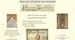 Desktop Screenshot of paganinitechnique.com